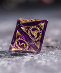 URWizards Dnd Engraved Amethyst Dice Set Nordic Style - Urwizards