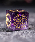 URWizards Dnd Engraved Amethyst Dice Set Nordic Style - Urwizards