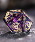 URWizards Dnd Resin Purple Aurora Engraved Dice Set Nordic Style - Urwizards