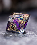 URWizards Dnd Resin Purple Aurora Engraved Dice Set Nordic Style - Urwizards