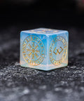 URWizards Dnd Engraved Opalite Dice Set Nordic Style - Urwizards