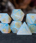 URWizards Dnd Engraved Opalite Dice Set Nordic Style - Urwizards