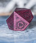 URWizards Dnd Engraved Purpleheart Wood Dice Set Nordic Style - Urwizards