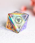 URWizards Dnd Engraved Dichroic Prism Glass Dice Set Nordic Style Black Inked - Urwizards