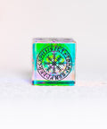 URWizards Dnd Engraved Dichroic Prism Glass Dice Set Nordic Style Black Inked - Urwizards