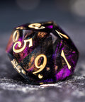 URWizards Dnd Resin Octarine Glitter Engraved Dice Set YEET & OOF - Urwizards