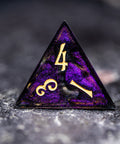 URWizards Dnd Resin Octarine Glitter Engraved Dice Set YEET & OOF - Urwizards