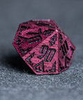 URWizards Engraved Purple Heart Wood Dice Set Indian Style - Urwizards