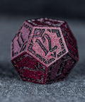 URWizards Engraved Purple Heart Wood Dice Set Indian Style - Urwizards