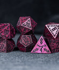 URWizards Engraved Purple Heart Wood Dice Set Indian Style - Urwizards