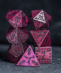 URWizards Engraved Purple Heart Wood Dice Set Indian Style - Urwizards