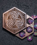 URWizards Engraved Walnut D&D Dice Box Celtic - Urwizards