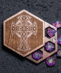 URWizards Engraved Walnut D&D Dice Box Celtic - Urwizards