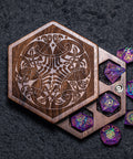 URWizards Engraved Walnut D&D Dice Box Celtic - Urwizards