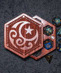URWizards Engraved Padauk D&D Dice Box Dragon Moon - Urwizards
