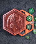 URWizards Engraved Padauk D&D Dice Box Dragon - Urwizards