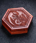 URWizards Engraved Padauk D&D Dice Box Dragon - Urwizards