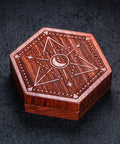 URWizards Engraved Padauk D&D Dice Box Astrology - Urwizards