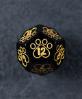 URWizards D&D Engraved Obsidian Dice Set Meow Style - Urwizards