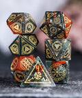 URWizards Dnd Engraved Bloodstone Dice Set Nordic Style - Urwizards