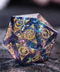 URWizards D&D Resin Night Neon Engraved Dice Set Nordic Style - Urwizards