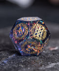 URWizards D&D Resin Night Neon Engraved Dice Set Nordic Style - Urwizards