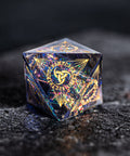 URWizards D&D Resin Night Neon Engraved Dice Set Nordic Style - Urwizards