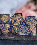 URWizards D&D Resin Night Neon Engraved Dice Set Nordic Style - Urwizards