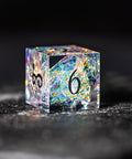URWizards D&D Resin Opal Engraved Dice Set Turtle Style - Urwizards