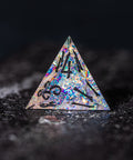 URWizards D&D Resin Opal Engraved Dice Set Turtle Style - Urwizards