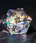 URWizards D&D Resin Opal Engraved Dice Set Turtle Style - Urwizards