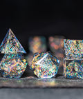 URWizards D&D Resin Opal Engraved Dice Set Astrology Style - Urwizards