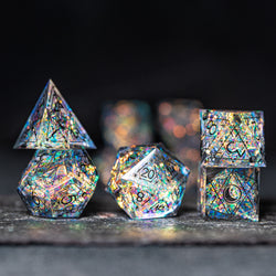 URWizards D&D Resin Opal Engraved Dice Set Astrology Style - Urwizards