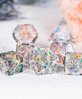 URWizards D&D Resin Opal Engraved Dice Set Nordic Style - Urwizards