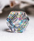URWizards D&D Resin Opal Engraved Dice Set Nordic Style - Urwizards