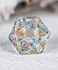 URWizards D&D Resin Opal Engraved Dice Set Nordic Style - Urwizards