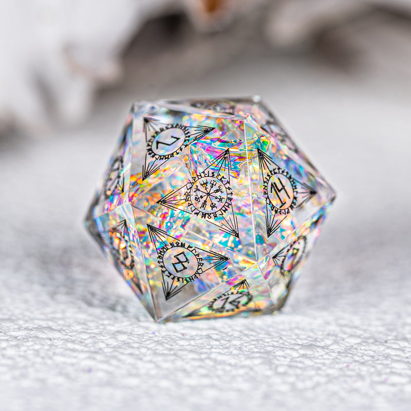 URWizards D&D Resin Opal Engraved Dice Set Nordic Style - Urwizards