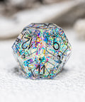 URWizards D&D Resin Opal Engraved Dice Set Astrology Style - Urwizards