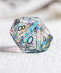 URWizards D&D Resin Opal Engraved Dice Set Astrology Style - Urwizards