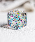 URWizards D&D Resin Opal Engraved Dice Set Astrology Style - Urwizards