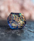 URWizards D&D Resin Night Neon Engraved Dice Set Astrology Style - Urwizards