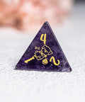 URWizards D&D Engraved Amethyst Dice Set Dog Style - Urwizards