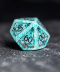 URWizards D&D Amazonite Engraved Dice Set Astrology Style - Urwizards