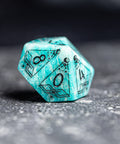 URWizards D&D Amazonite Engraved Dice Set Astrology Style - Urwizards