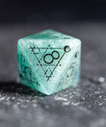 URWizards D&D Amazonite Engraved Dice Set Astrology Style - Urwizards