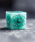 URWizards D&D Amazonite Engraved Dice Set Astrology Style - Urwizards