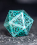 URWizards Dnd Engraved Amazonite Dice Set Nordic Style - Urwizards