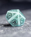 URWizards Dnd Engraved Amazonite Dice Set Nordic Style - Urwizards