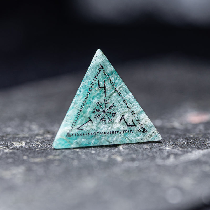 URWizards Dnd Engraved Amazonite Dice Set Nordic Style - Urwizards