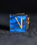 URWizards D&D Labradorite Gemstone Engraved Dice Set Runes Numbers - Urwizards